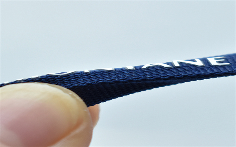领唛丝印标 蓝色领标生产 服装商标丝印标 热转印烫标定做