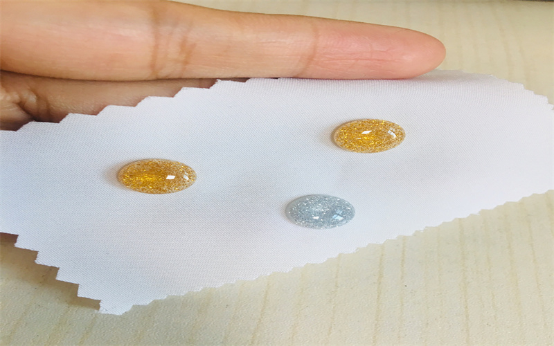 透明银色水滴硅胶标 满天星银色防滑滴胶标 滴胶logo定制