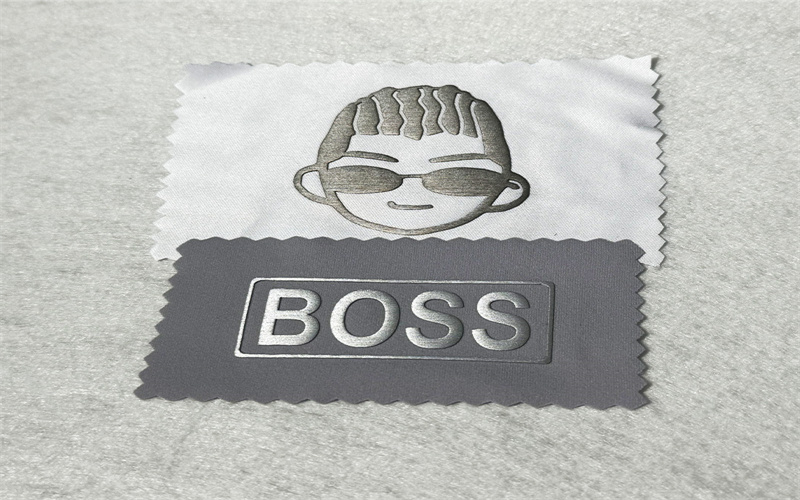 拉丝纹厚板烫画标 服装热转印烫标logo定制