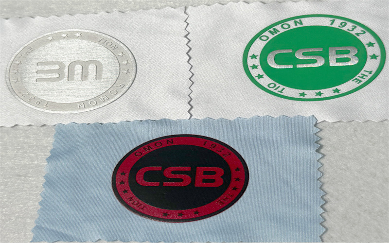 拉丝纹厚板烫画标 服装热转印烫标logo定制